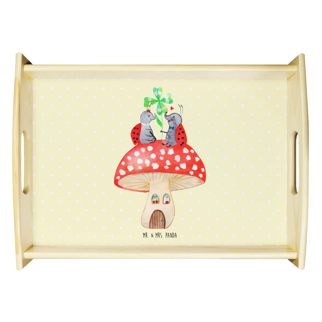 Serving tray ladybug toadstool Tablett, Serviertablett, Dekotablett, Holztablett, Frühstückstablett, Küchentablett, Tiermotive, Gute Laune, lustige Sprüche, Tiere, Wohnung, Haus, Marienkäfer, zuhause, Fleigenpilzhaus, Fliegenpilz