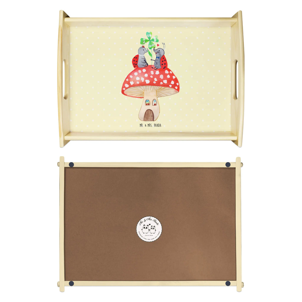 Serving tray ladybug toadstool Tablett, Serviertablett, Dekotablett, Holztablett, Frühstückstablett, Küchentablett, Tiermotive, Gute Laune, lustige Sprüche, Tiere, Wohnung, Haus, Marienkäfer, zuhause, Fleigenpilzhaus, Fliegenpilz