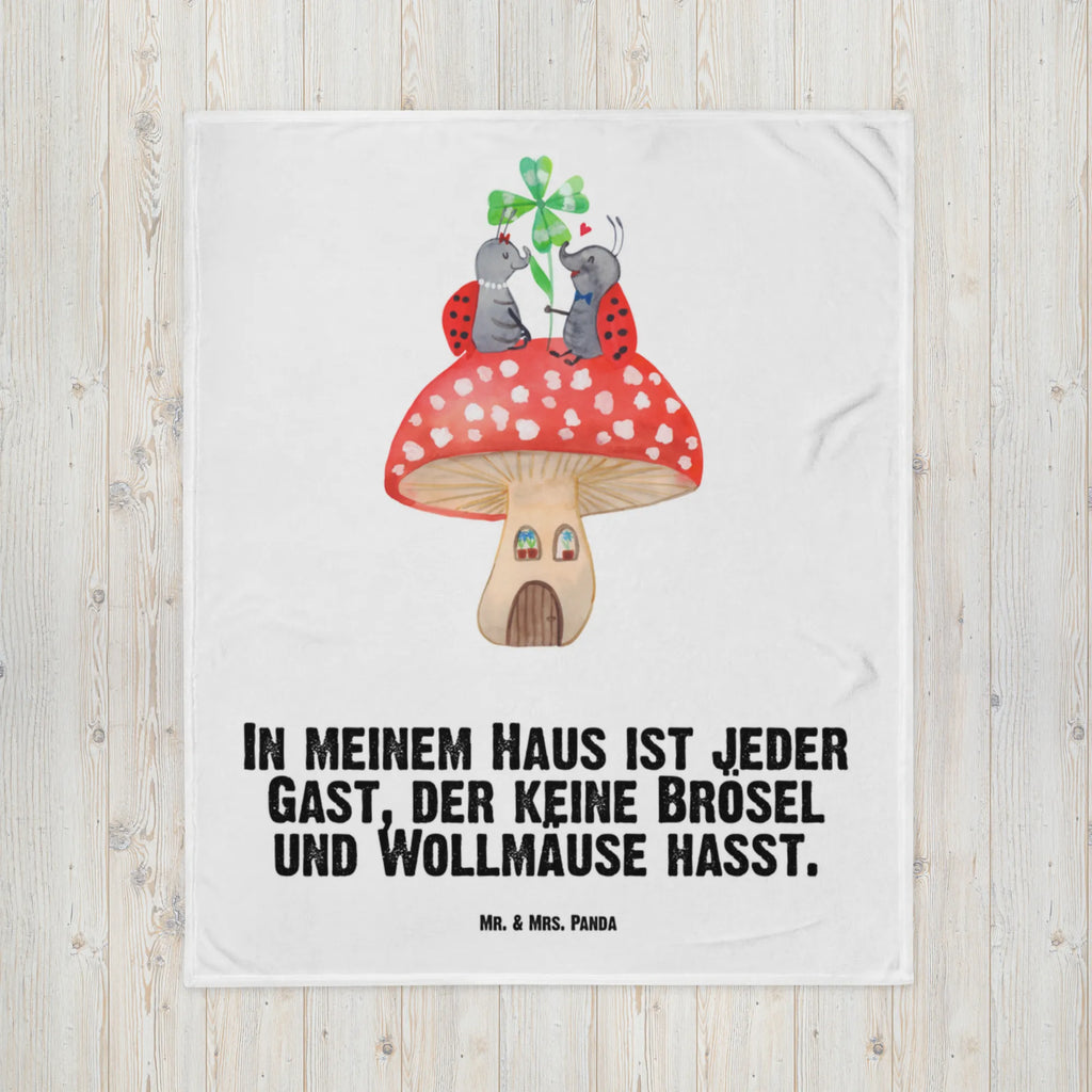 Baby blanket ladybug toadstool Babyecke Kuscheldecke, Babydecke, Krabbeldecke, Geschenk Geburt, Babygeschenk, Tiermotive, Gute Laune, lustige Sprüche, Tiere, Wohnung, Marienkäfer, Haus, Fleigenpilzhaus, Fliegenpilz, zuhause