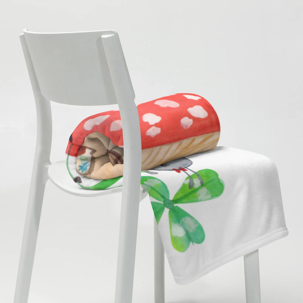 Baby blanket ladybug toadstool Babyecke Kuscheldecke, Babydecke, Krabbeldecke, Geschenk Geburt, Babygeschenk, Tiermotive, Gute Laune, lustige Sprüche, Tiere, Wohnung, Marienkäfer, Haus, Fleigenpilzhaus, Fliegenpilz, zuhause