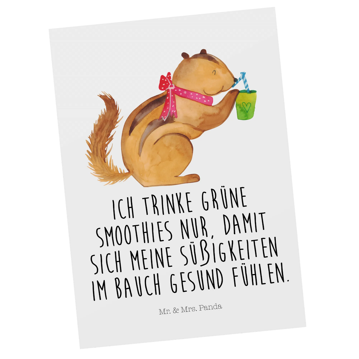 Pocztówka wiewiórka Smoothie spruchkarte, Postkarte, kunstkarte, Grußkarte, bildkarte, Kunstkarten, Designkarte, Motivkarte, Fotokarte, Postkarten, einzelkarte, Ansichtskarten, Ansichtskarte, Tiere, Tiermotive, Gute Laune, Lustige Sprüche, Streifenhörnchen, Eichhörnchen, Diät, Abnehmen, Green Smoothies