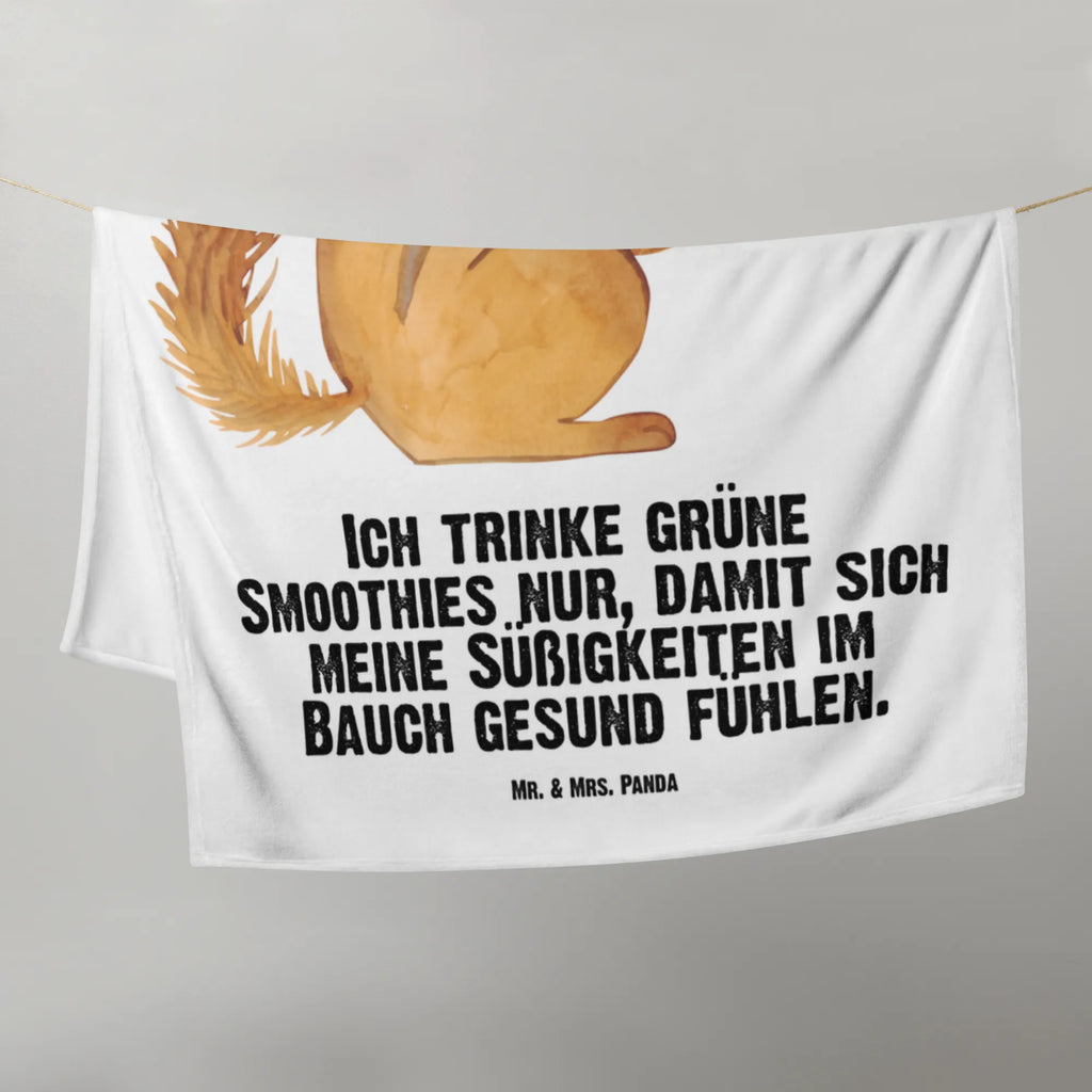 Baby blanket Squirrel smoothies small animals, cute, funny, cute animal motives, hand drawn, small world, funny sayings, good mood, happy, gifts, gift ideas, special gifts, animal lover, card, squirrels, chipmunks, weight loss, Green smoothies, diet