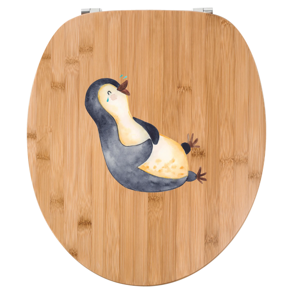 Motiv WC Sitz Pinguin Lachen Toilette, Klodeckel, WC-Sitz, Klobrille, Toilettendeckel, Pinguin, Fröhlichkeit, Pinguine, Fröhlich, Lachen, lustiger Spruch, Humor, Optimismus