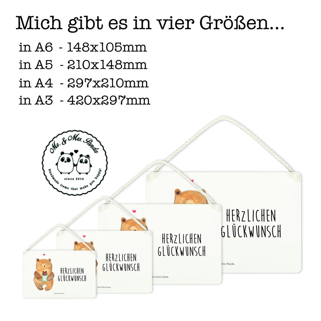 Decorative sign bear infant bear, teddy, teddy bear, cuddly toy, birth, grandson, baptism, congratulations, baby, birthday, nephew, niece, parents, baptized child, mother, grandchild