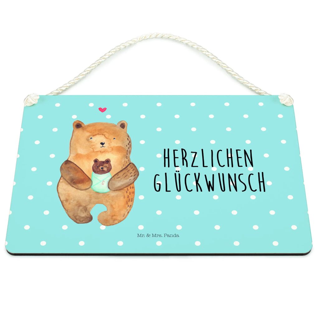 Decorative sign bear infant bear, teddy, teddy bear, cuddly toy, birth, grandson, baptism, congratulations, baby, birthday, nephew, niece, parents, baptized child, mother, grandchild