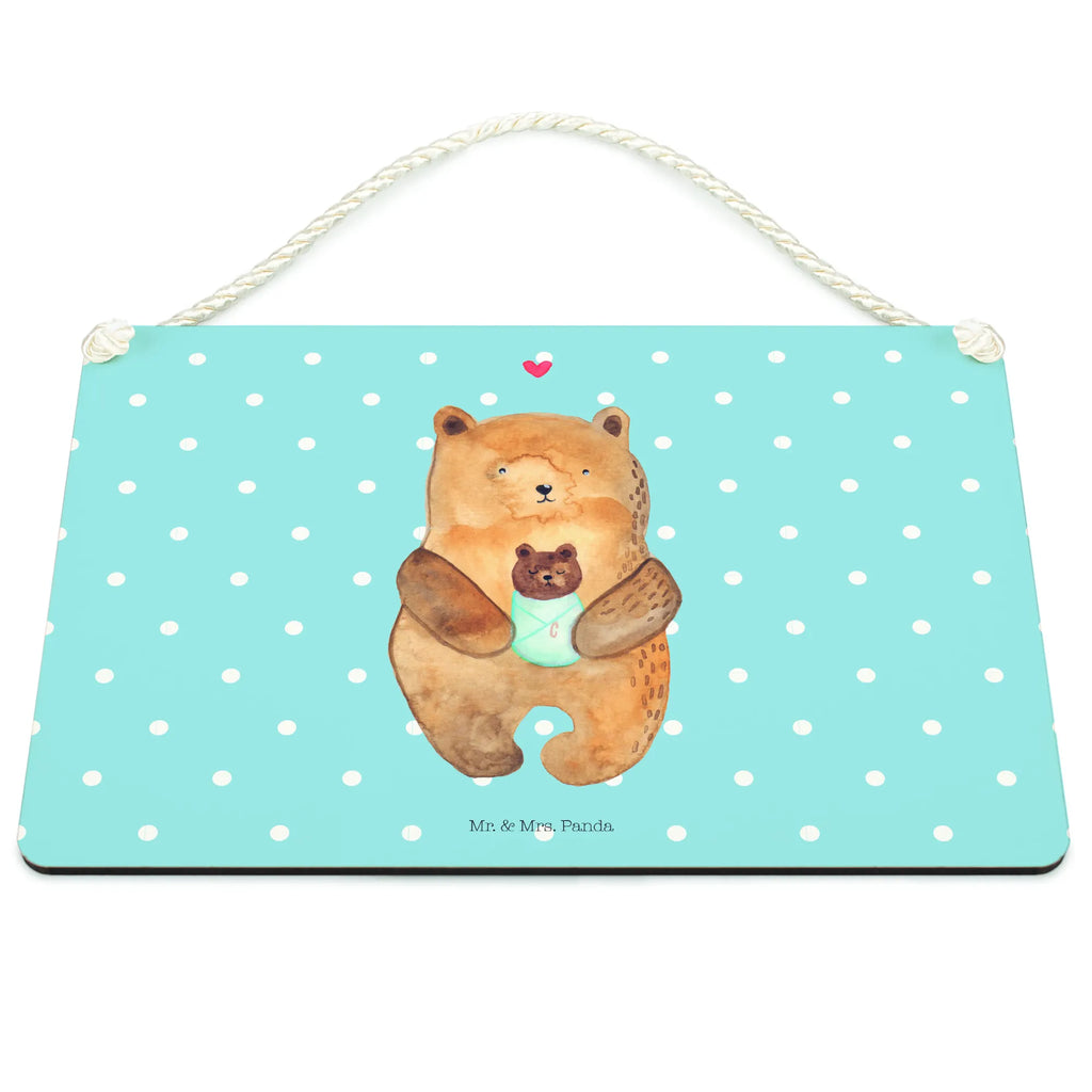 Decorative sign bear infant bear, teddy, teddy bear, cuddly toy, birth, grandson, baptism, congratulations, baby, birthday, nephew, niece, parents, baptized child, mother, grandchild