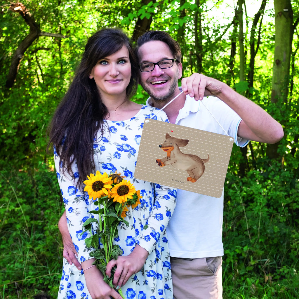 Dekoracyjny znak pies Jamnik Pies, motyw psa, zwierzę domowe, rasa psa, miłośnik zwierząt, właściciel psa, powiedzenia