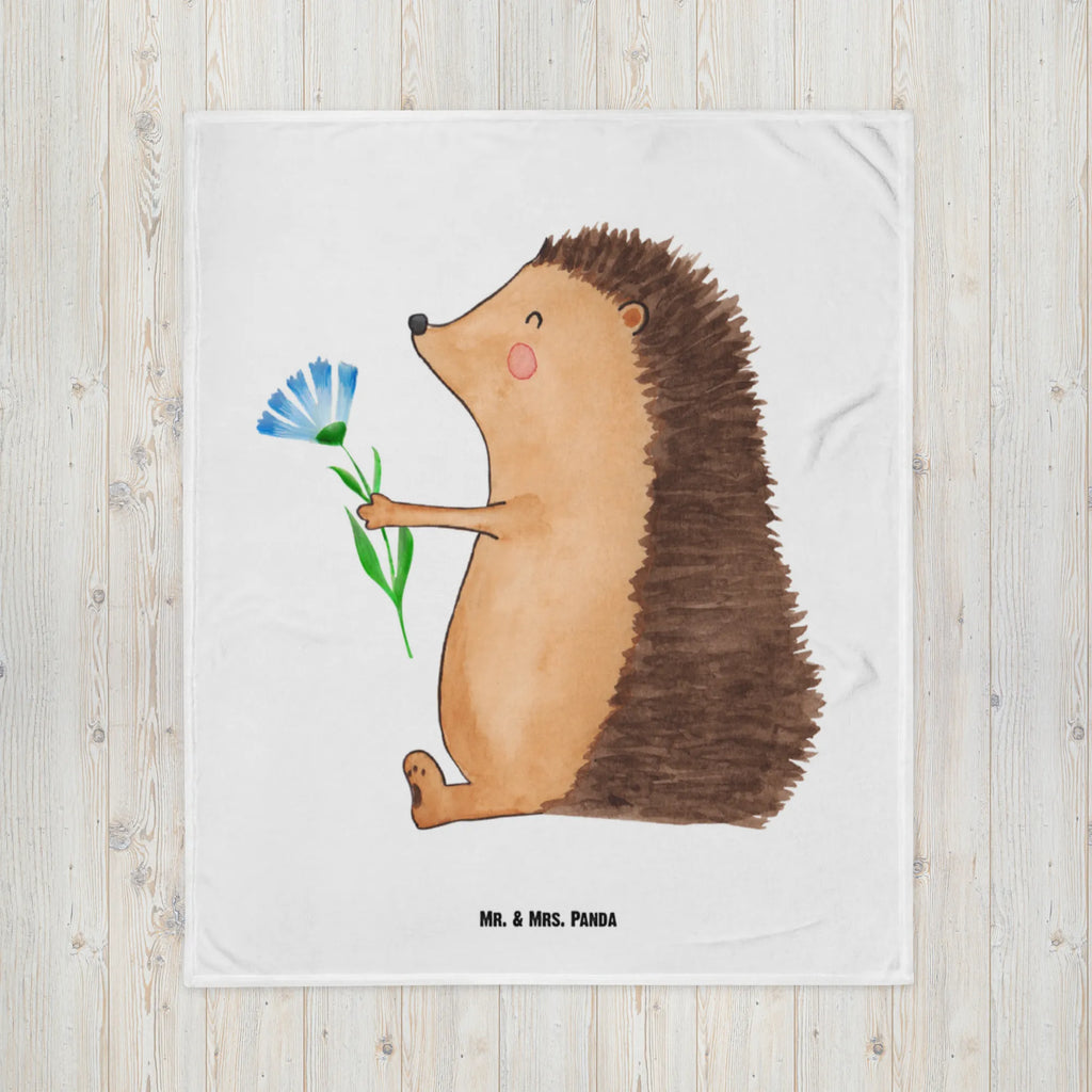 Baby blanket Hedgehog Flower Babydecke, Geschenk Geburt, Krabbeldecke, Babyecke Kuscheldecke, Babygeschenk, Tiermotive, Gute Laune, lustige Sprüche, Tiere, Igel, Krankenhaus, Krankheit, Besuch, Gute Besserung, krank, Genesungswünsche