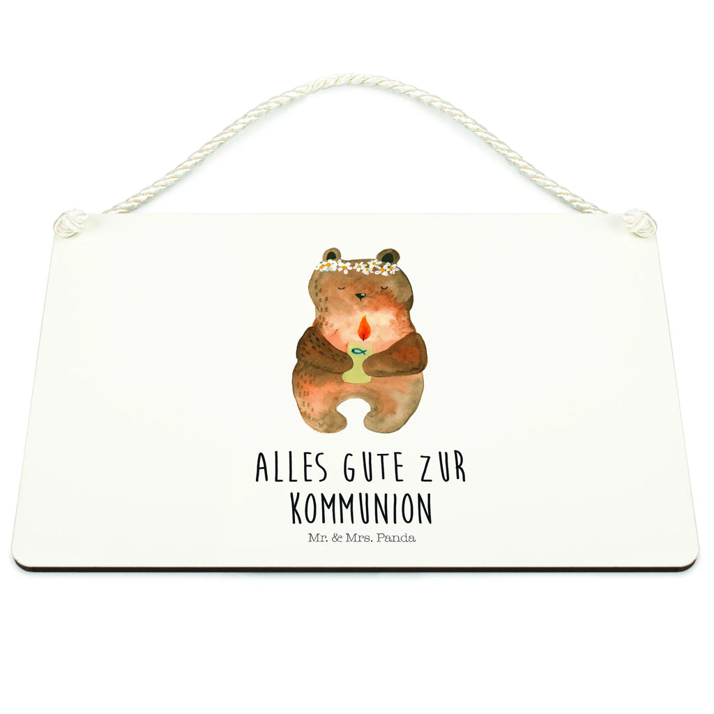 Decorative sign bear communion Türschild, dekoration schild, wandhänger, Holztafel, Motivschild, Dekoschild, Badschild, hängeschild, sprüche schild, Spruchschild, holzbild, Schild mit Spruch, wandtafel, Wandschild, dekoschilder, Küchenschild, Deko Schild, Schild, Deko Wandtafel, Holzschild, dekotafel, Türschild Familie, Bär, Teddy, Teddybär, Taufkerze, Katholisch, Gottes Segen, Kommunion