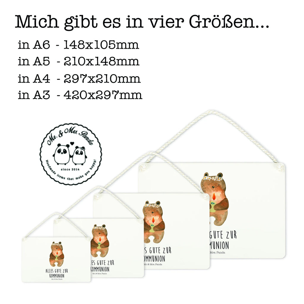 Decorative sign bear communion Türschild, dekoration schild, wandhänger, Holztafel, Motivschild, Dekoschild, Badschild, hängeschild, sprüche schild, Spruchschild, holzbild, Schild mit Spruch, wandtafel, Wandschild, dekoschilder, Küchenschild, Deko Schild, Schild, Deko Wandtafel, Holzschild, dekotafel, Türschild Familie, Bär, Teddy, Teddybär, Taufkerze, Katholisch, Gottes Segen, Kommunion