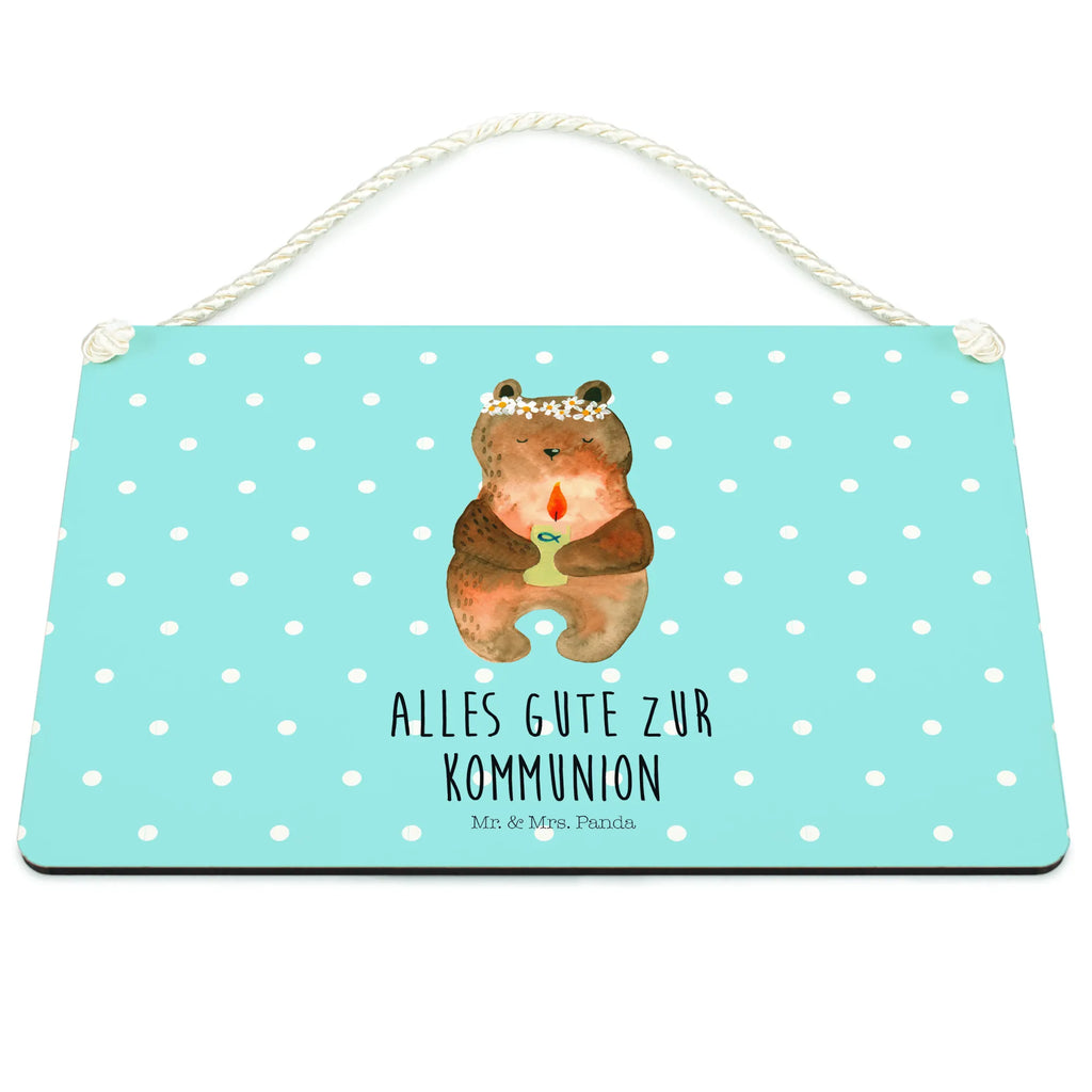 Decorative sign bear communion Türschild, dekoration schild, wandhänger, Holztafel, Motivschild, Dekoschild, Badschild, hängeschild, sprüche schild, Spruchschild, holzbild, Schild mit Spruch, wandtafel, Wandschild, dekoschilder, Küchenschild, Deko Schild, Schild, Deko Wandtafel, Holzschild, dekotafel, Türschild Familie, Bär, Teddy, Teddybär, Taufkerze, Katholisch, Gottes Segen, Kommunion