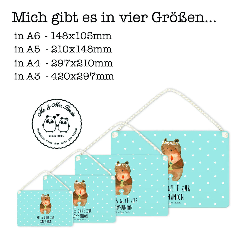 Decorative sign bear communion Türschild, dekoration schild, wandhänger, Holztafel, Motivschild, Dekoschild, Badschild, hängeschild, sprüche schild, Spruchschild, holzbild, Schild mit Spruch, wandtafel, Wandschild, dekoschilder, Küchenschild, Deko Schild, Schild, Deko Wandtafel, Holzschild, dekotafel, Türschild Familie, Bär, Teddy, Teddybär, Taufkerze, Katholisch, Gottes Segen, Kommunion