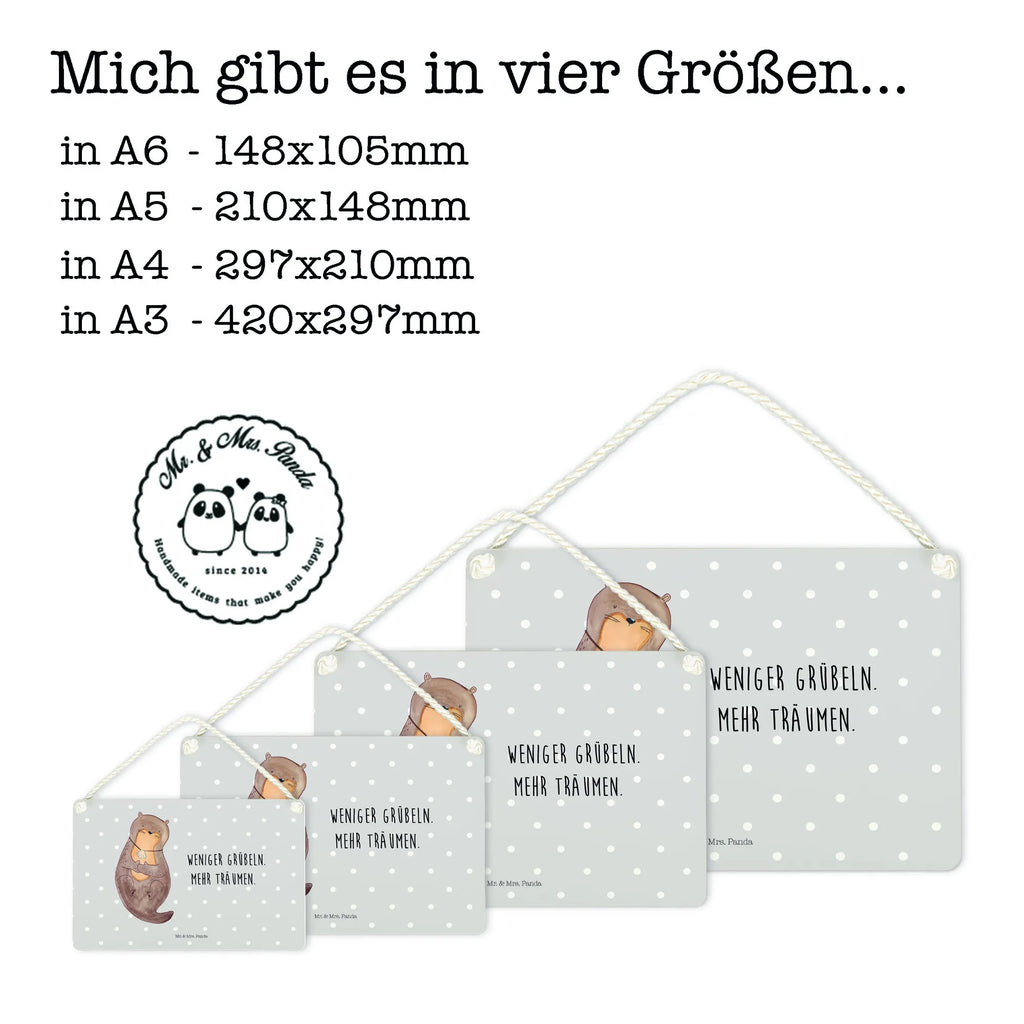 Deko Schild Otter Muschel Schild mit Spruch, dekoration schild, wandtafel, Spruchschild, Badschild, Schild, Deko Schild, Deko Wandtafel, Türschild Familie, wandhänger, Holztafel, Dekoschild, holzbild, dekoschilder, hängeschild, Türschild, Holzschild, dekotafel, sprüche schild, Küchenschild, Wandschild, Motivschild, Otter, Seeotter, Fischotter, Otterliebe, Träumen, Tagträumen, Grübeln, Motivation, Büro