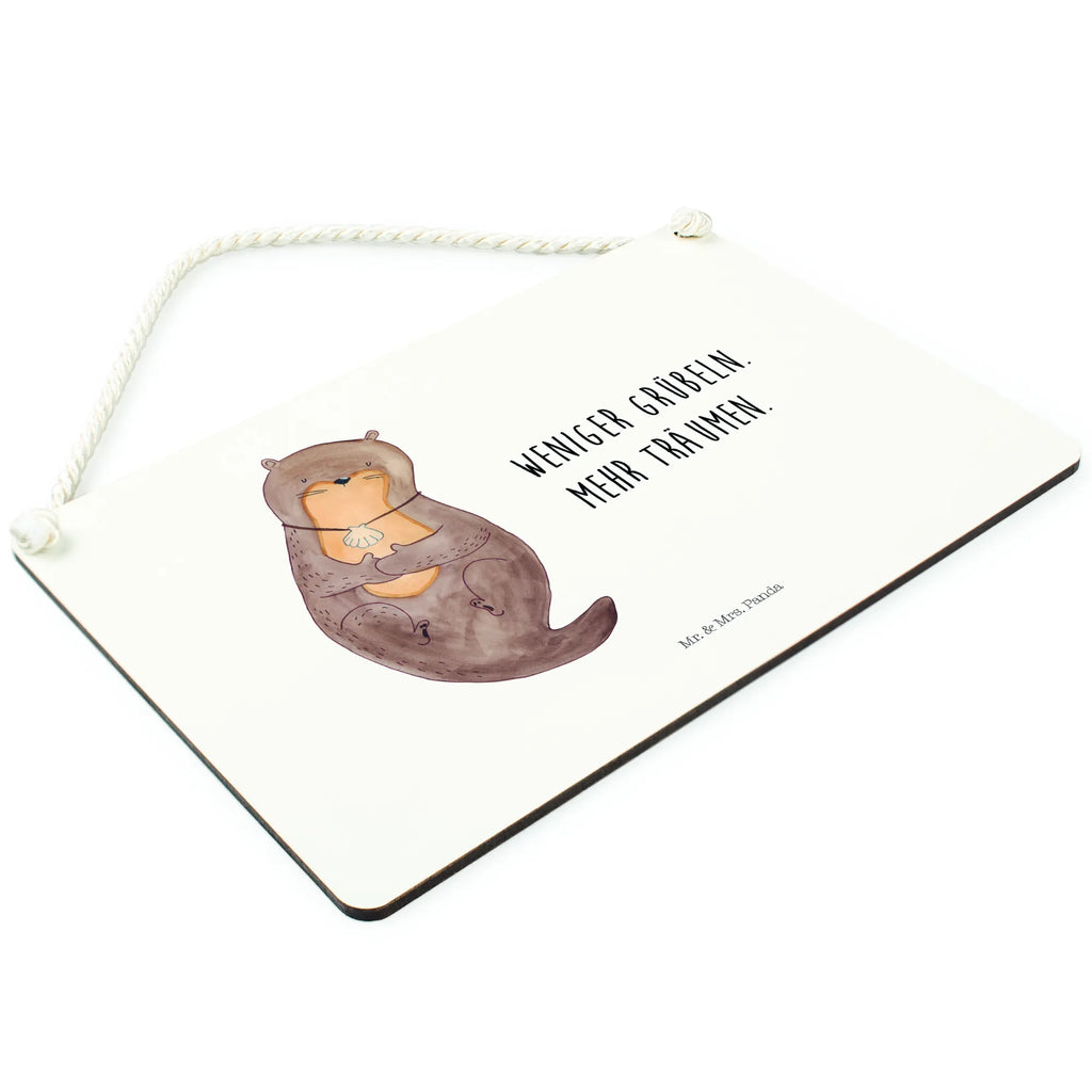 Deko Schild Otter Muschel Schild mit Spruch, dekoration schild, wandtafel, Spruchschild, Badschild, Schild, Deko Schild, Deko Wandtafel, Türschild Familie, wandhänger, Holztafel, Dekoschild, holzbild, dekoschilder, hängeschild, Türschild, Holzschild, dekotafel, sprüche schild, Küchenschild, Wandschild, Motivschild, Otter, Seeotter, Fischotter, Otterliebe, Träumen, Tagträumen, Grübeln, Motivation, Büro