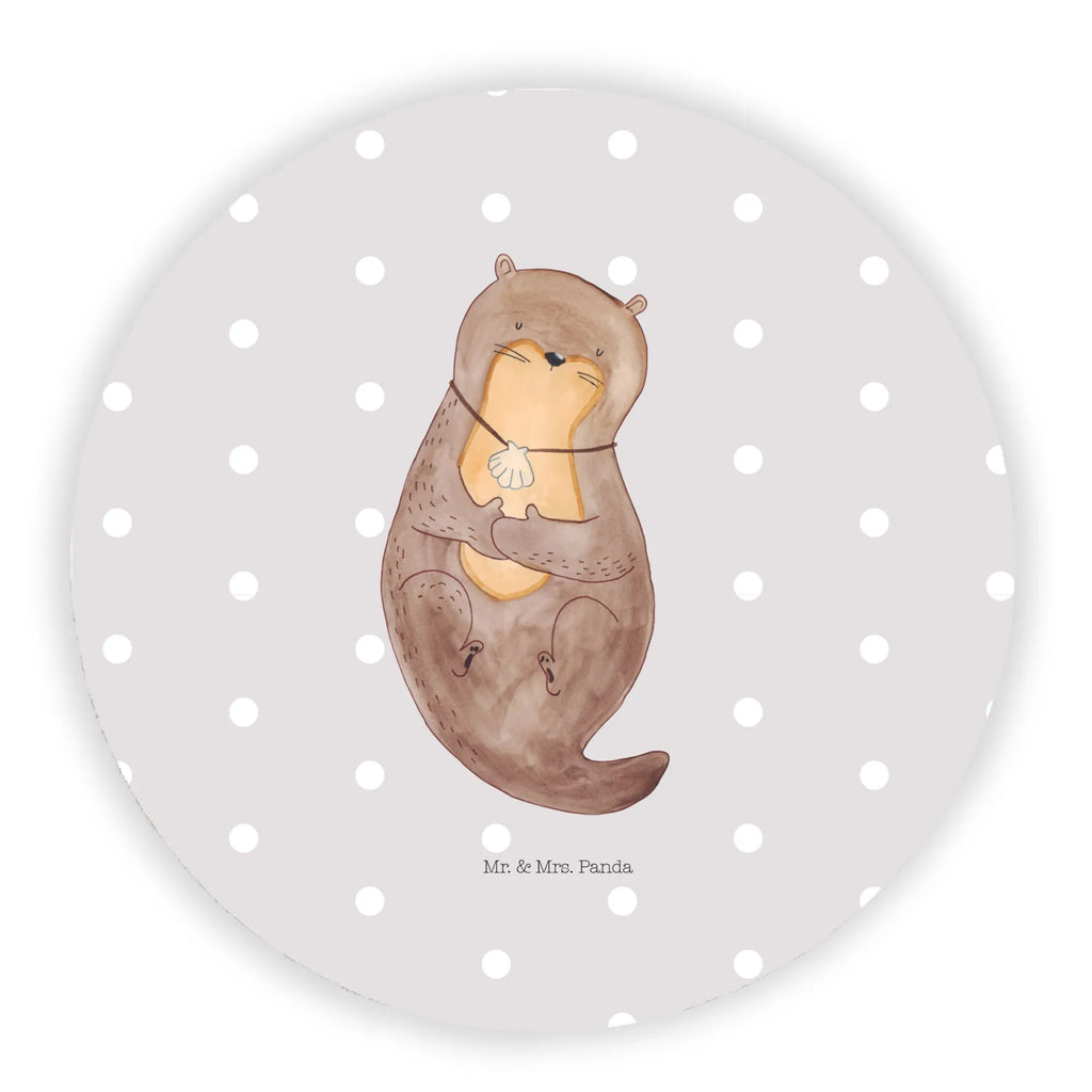 Rund Magnet Otter mit Muschelmedaillon Motivmagnete, Souvenir Magnet, Pinnwandmagnet, Dekomagnet, Whiteboard Magnet, Kühlschrankmagnet, Kühlschrank Dekoration, Notiz Magnet, Otter, Fischotter, Seeotter, grübeln, Otterliebe, träumen, Motivation, Büro, Tagträumen