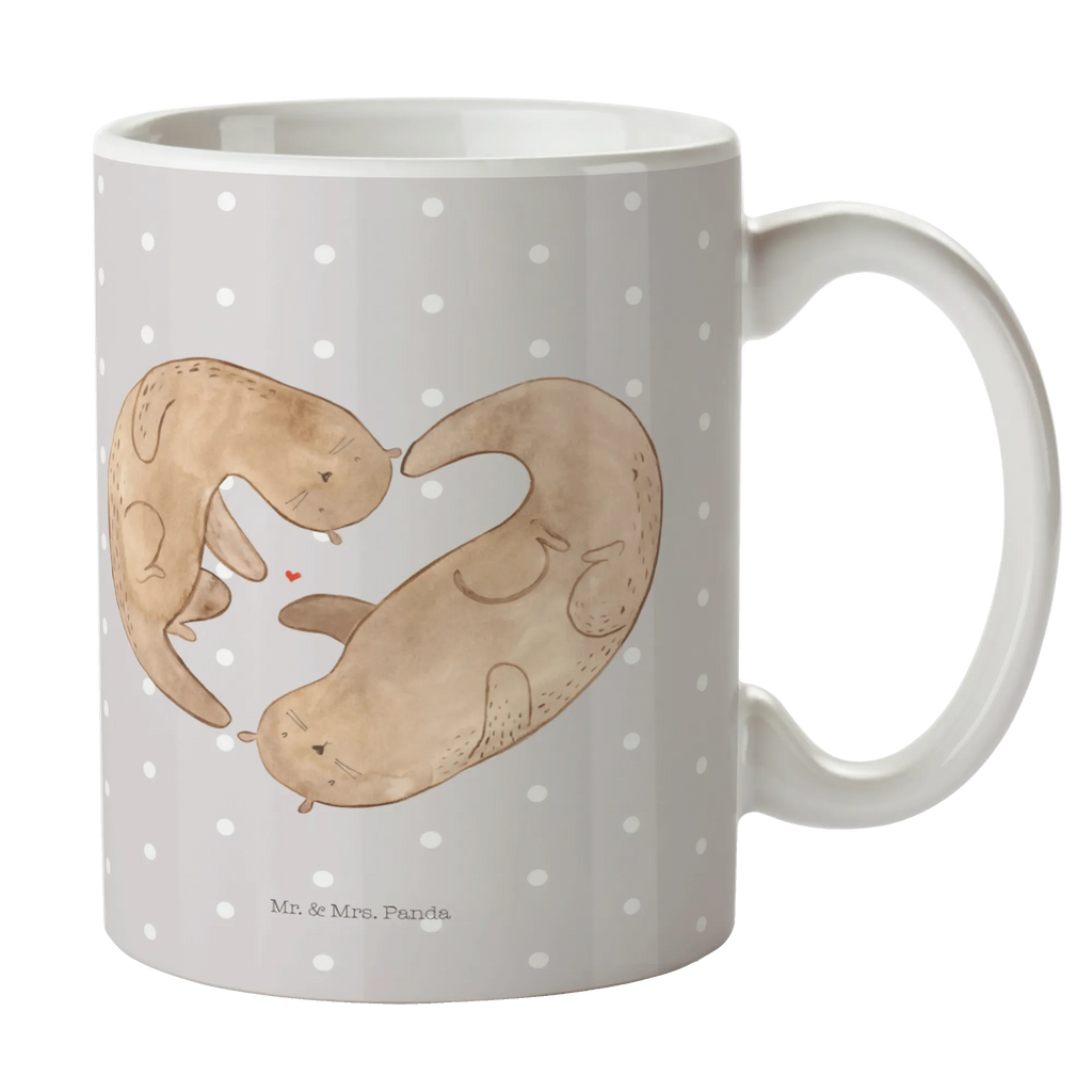 Tasse Otter Herz Tasse, Teetasse, Tasse mit Zitaten, Tasse mit Motiven, Kaffeetasse, Porzellantasse, Keramiktasse, Geschenktasse, Bürotasse, Otter, Fischotter, Seeotter, Herz, Hochzeitstag, Liebesbeweis, Verlobung, gemeinsames Leben, Liebe, Bessere Hälfte, Liebesgeschenk, Jahrestag, Love you