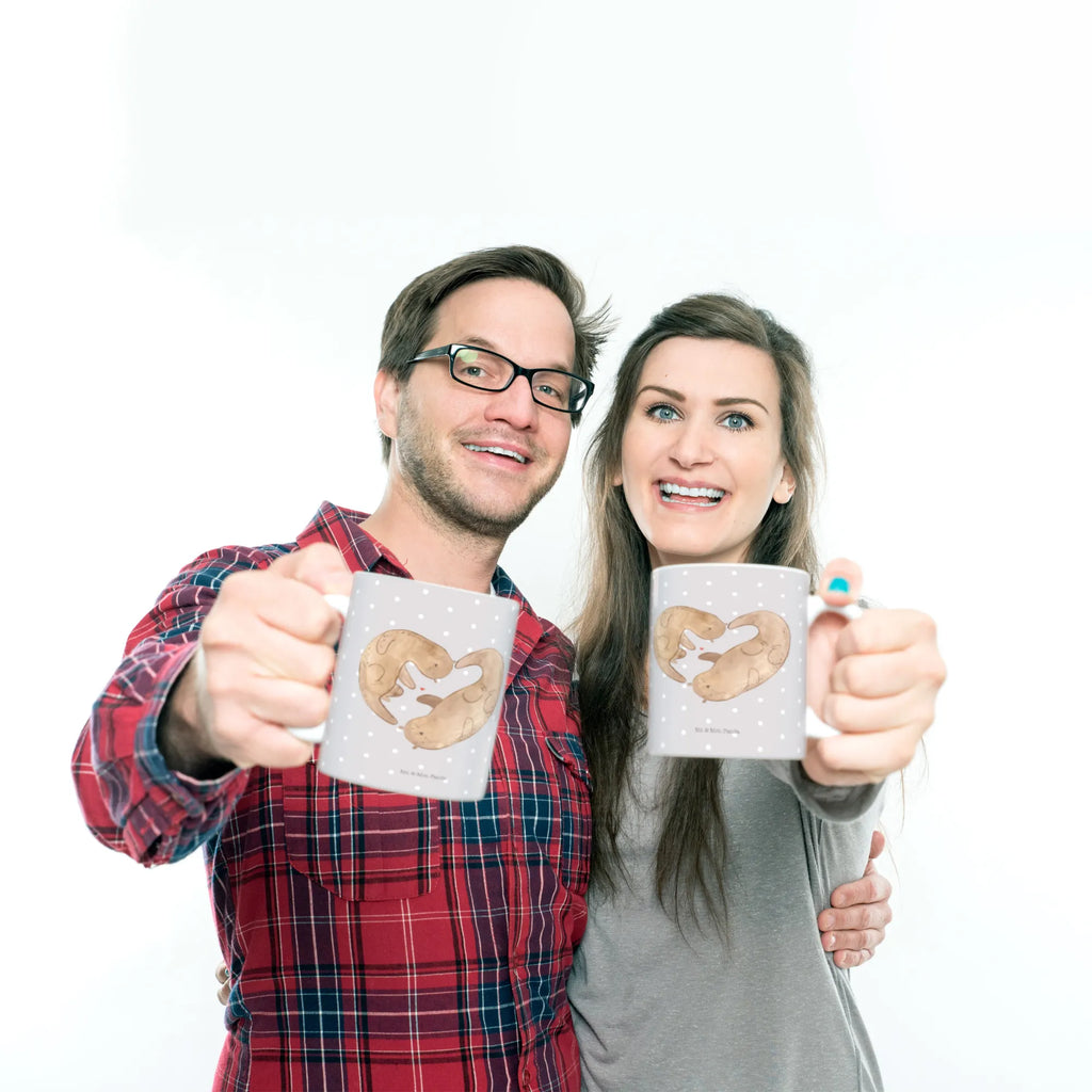 Tasse Otter Herz Tasse, Teetasse, Tasse mit Zitaten, Tasse mit Motiven, Kaffeetasse, Porzellantasse, Keramiktasse, Geschenktasse, Bürotasse, Otter, Fischotter, Seeotter, Herz, Hochzeitstag, Liebesbeweis, Verlobung, gemeinsames Leben, Liebe, Bessere Hälfte, Liebesgeschenk, Jahrestag, Love you