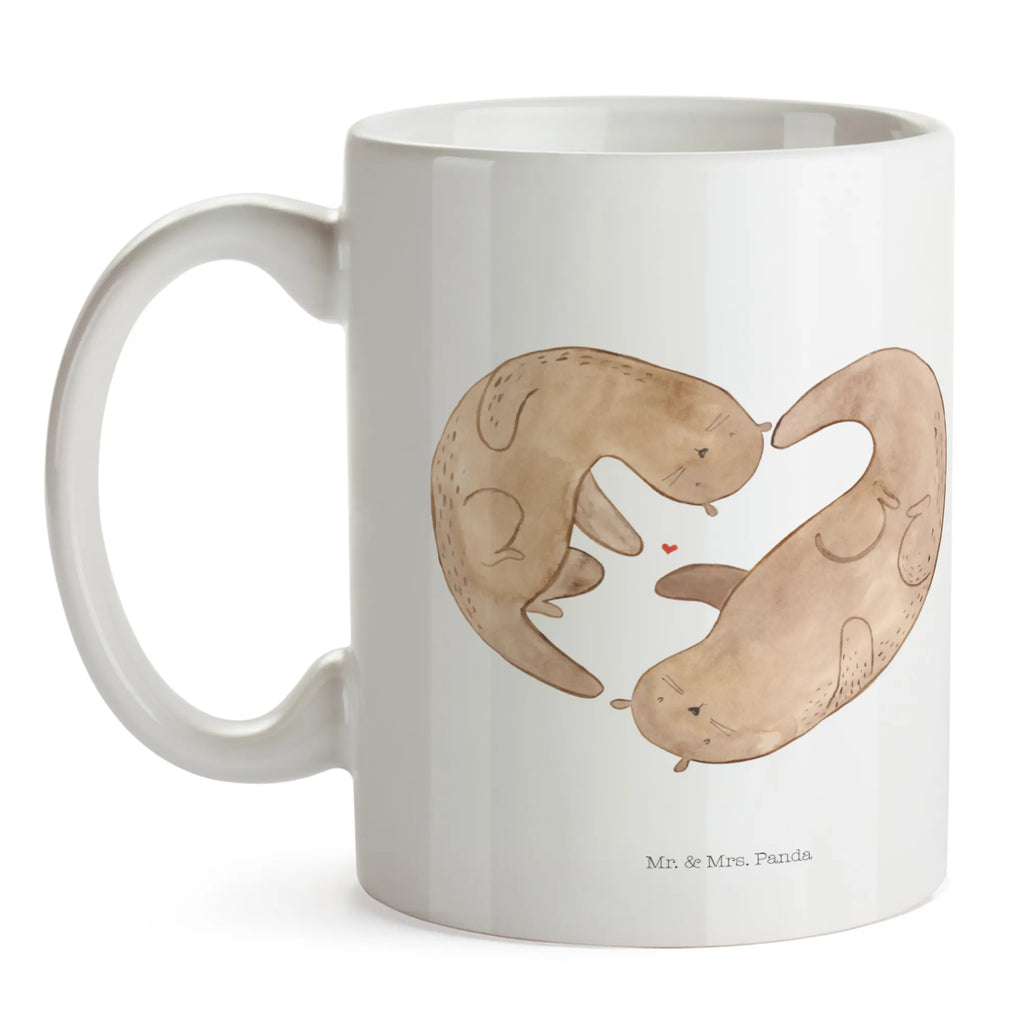 Tasse Otter Herz Tasse, Teetasse, Tasse mit Zitaten, Tasse mit Motiven, Kaffeetasse, Porzellantasse, Keramiktasse, Geschenktasse, Bürotasse, Otter, Fischotter, Seeotter, Herz, Hochzeitstag, Liebesbeweis, Verlobung, gemeinsames Leben, Liebe, Bessere Hälfte, Liebesgeschenk, Jahrestag, Love you