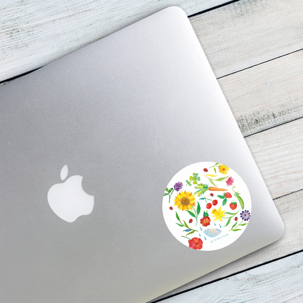 120mm okrągła naklejka Lato Dekoracje kwiatowe, dekoracje wiosenne, dekoracje letnie, dekoracja, pozytywna wiadomość, miłośnik natury, na zewnątrz, natura, przygoda