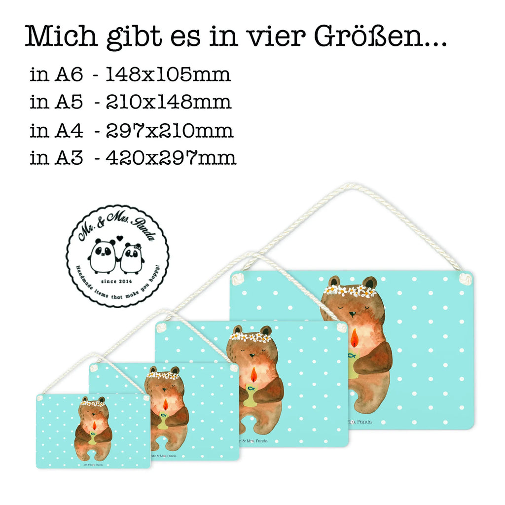 Decorative sign bear communion Türschild, dekoration schild, wandhänger, Holztafel, Motivschild, Dekoschild, Badschild, hängeschild, sprüche schild, Spruchschild, holzbild, Schild mit Spruch, wandtafel, Wandschild, dekoschilder, Küchenschild, Deko Schild, Schild, Deko Wandtafel, Holzschild, dekotafel, Türschild Familie, Bär, Teddy, Teddybär, Taufkerze, Katholisch, Gottes Segen, Kommunion