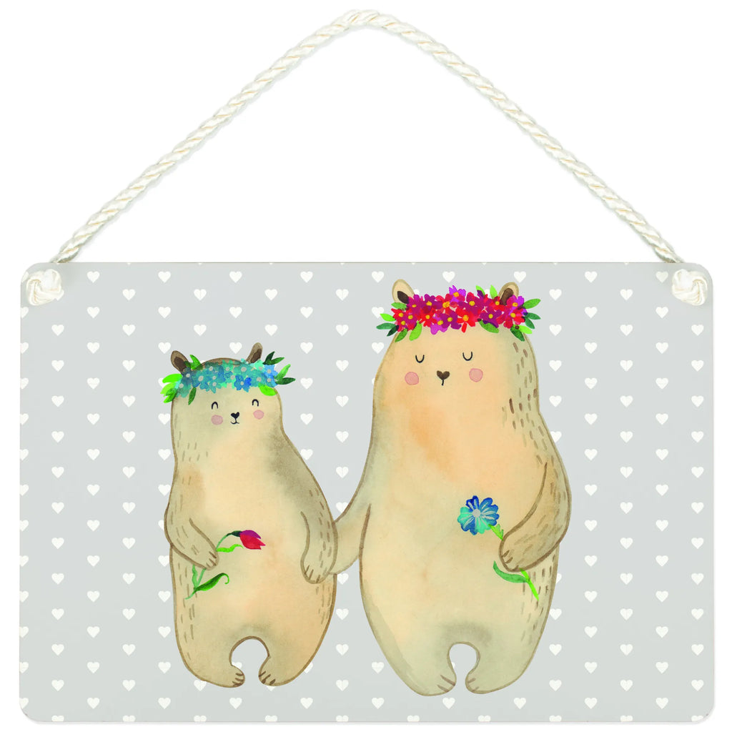 Deko Schild Bären mit Blumenkranz dekoration schild, dekotafel, Deko Schild, holzbild, wandtafel, Wandschild, Türschild, Spruchschild, Deko Wandtafel, hängeschild, Holztafel, Motivschild, Dekoschild, sprüche schild, dekoschilder, Küchenschild, wandhänger, Türschild Familie, Schild mit Spruch, Schild, Holzschild, Badschild, Familie, Mama, Vatertag, Muttertag, Schwester, Oma, Opa, Bruder, Papa, Kind, Weltbeste Mama, Lieblingsmensch, Mutter, Bär, Bären, Family, Vorbild, Mami, Beste Mutter, Lieblingsmama, Tochter, Töchter, Kinder, Geschenk Mama. Muttertag, Mutti