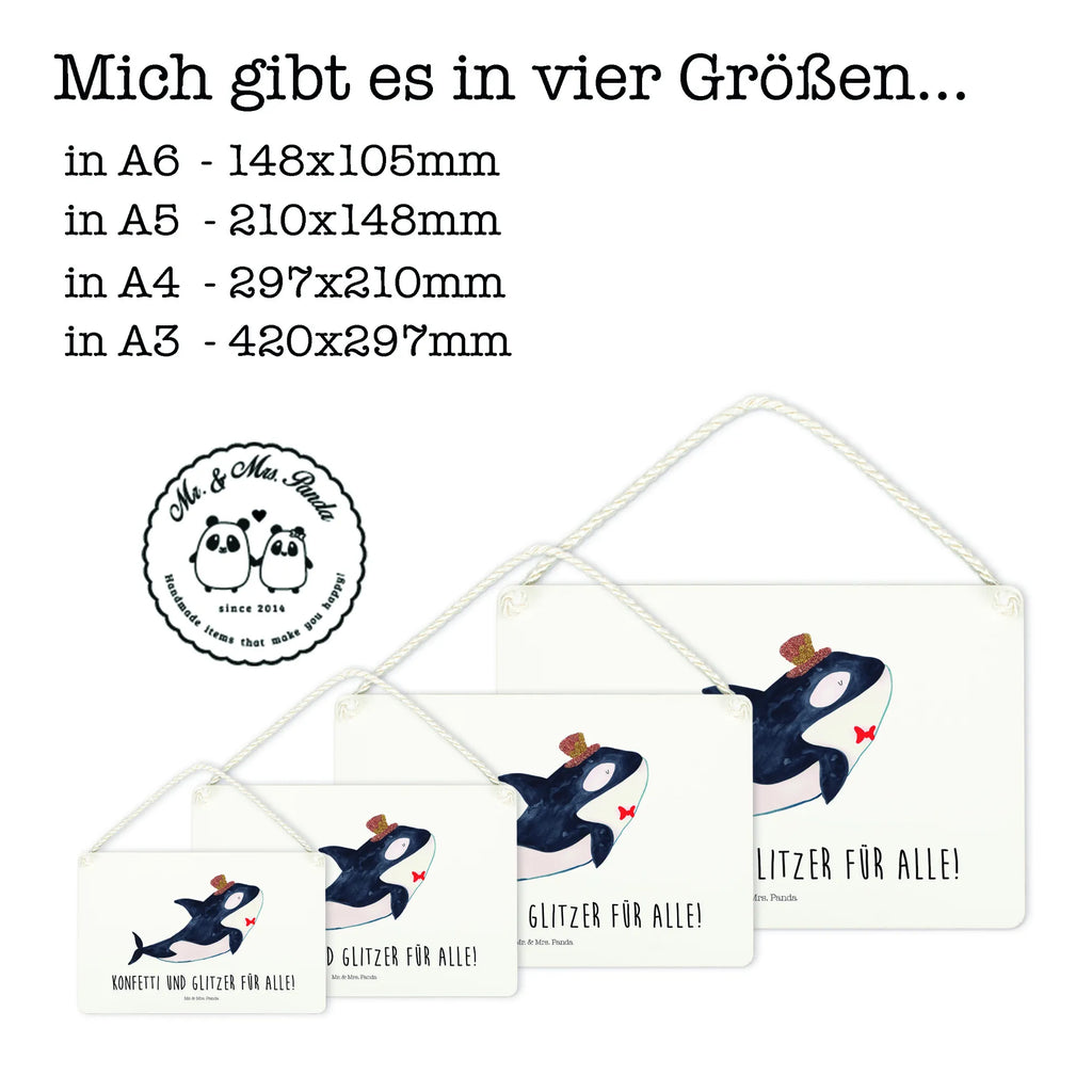 Dekoracyjny znak Orka cylinder Zwierzeta morskie, Morze, Wakacje