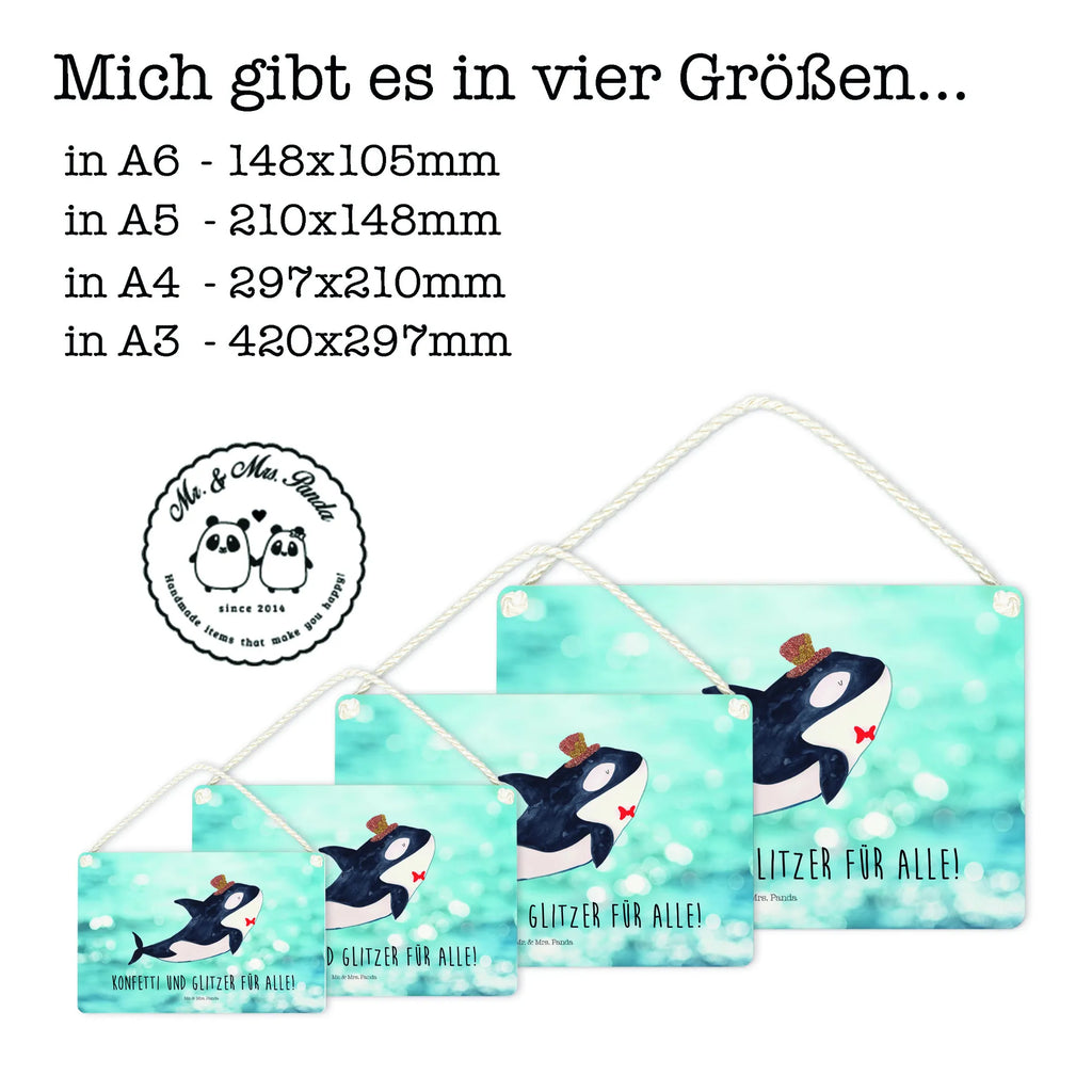 Dekoracyjny znak Orka cylinder Zwierzeta morskie, Morze, Wakacje