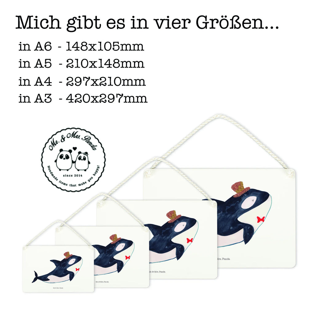 Dekoracyjny znak Orka cylinder Zwierzeta morskie, Morze, Wakacje