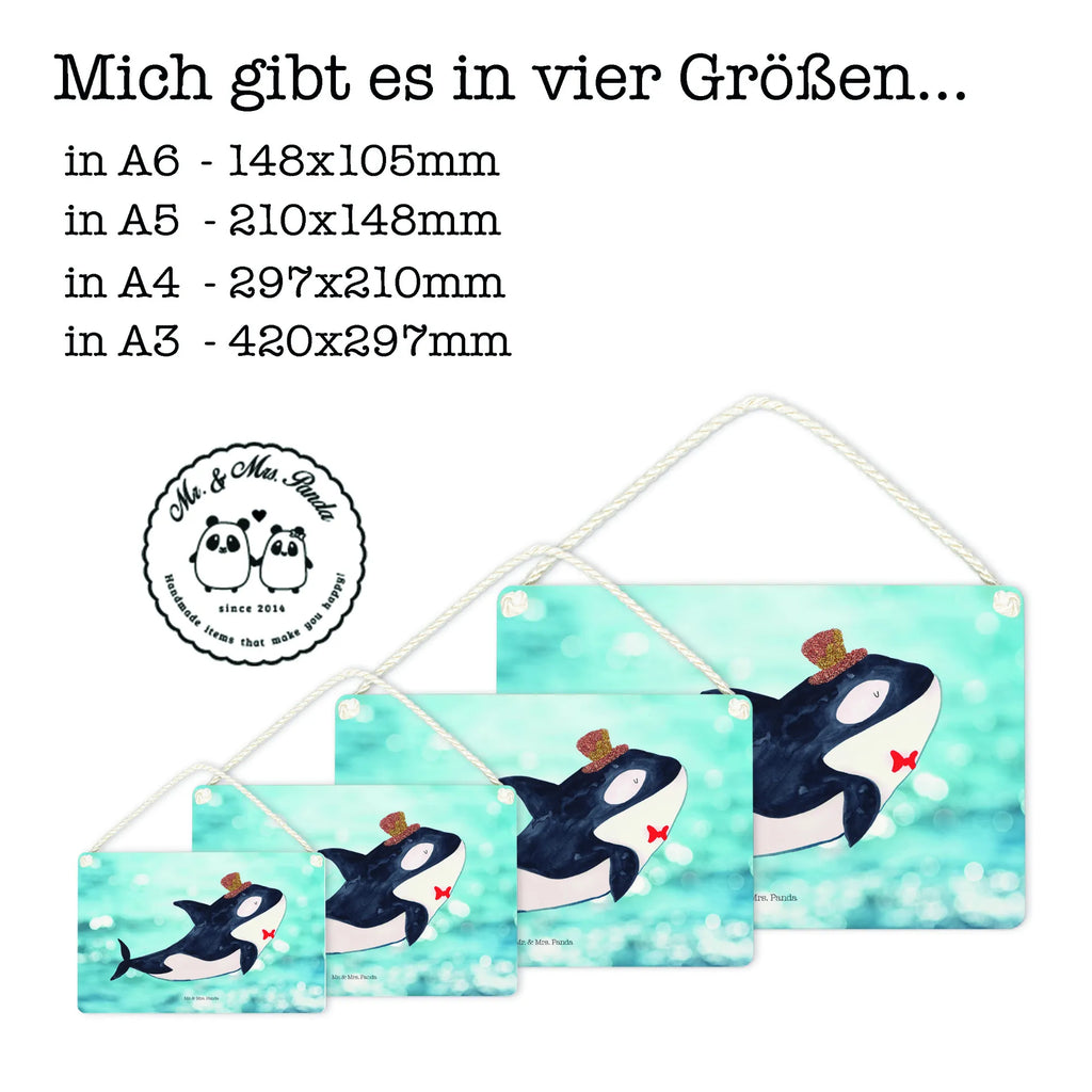 Dekoracyjny znak Orka cylinder Zwierzeta morskie, Morze, Wakacje