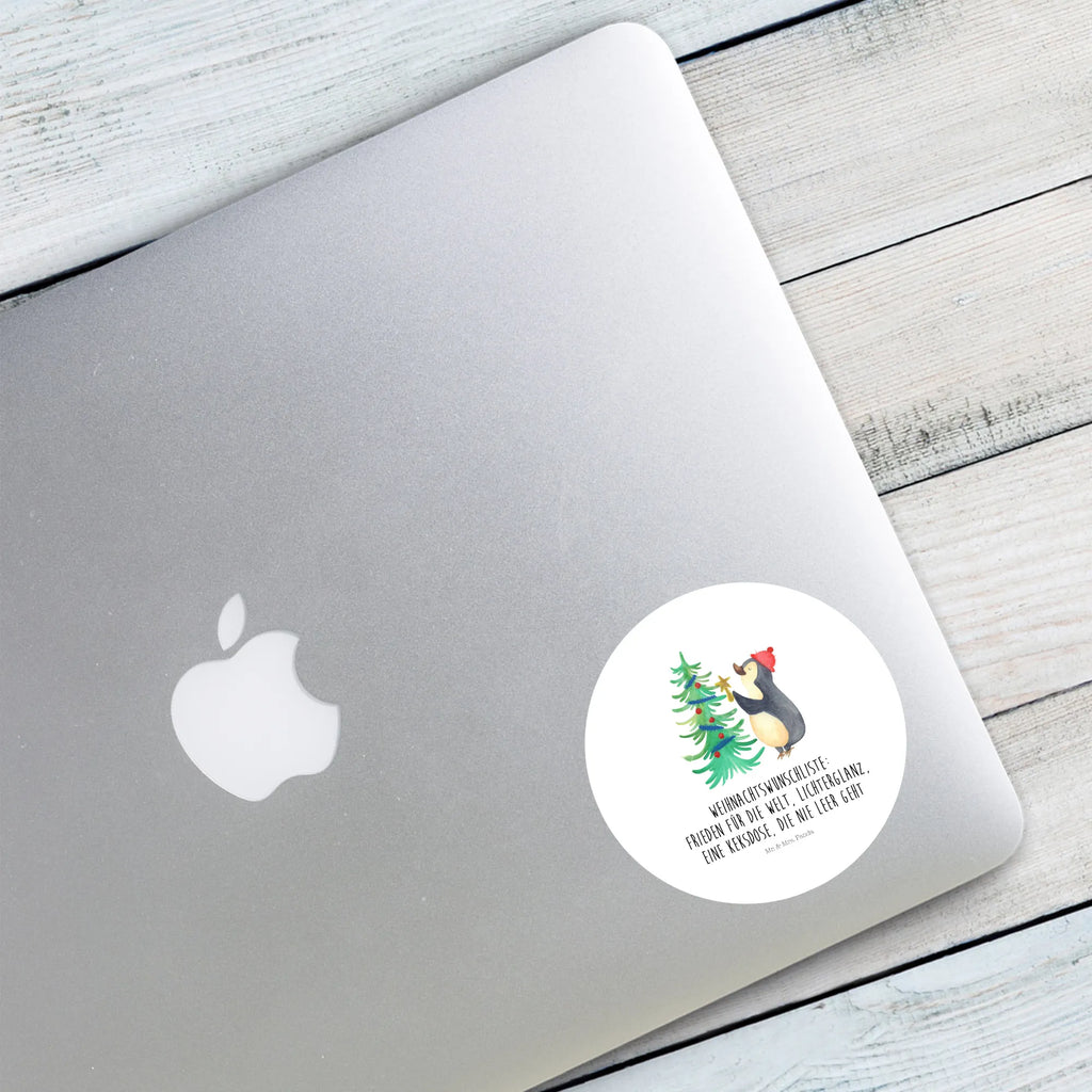 Rund Aufkleber Pinguin Weihnachtsbaum Aufkleber, Kinder, Etikett, Sticker, rund, Winter, Weihnachten, Weihnachtsdeko, Nikolaus, Advent, Heiligabend, Wintermotiv, Pinguin