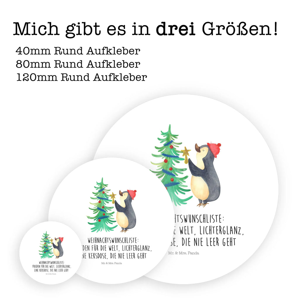 Rund Aufkleber Pinguin Weihnachtsbaum Aufkleber, Kinder, Etikett, Sticker, rund, Winter, Weihnachten, Weihnachtsdeko, Nikolaus, Advent, Heiligabend, Wintermotiv, Pinguin