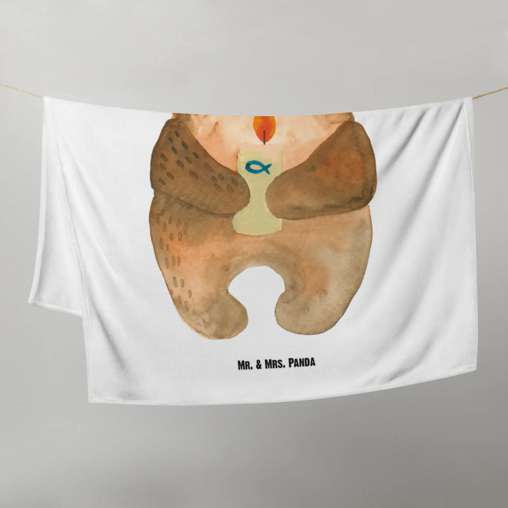 Kocyk dla niemowląt Niedźwiedź Komunia Geschenk Geburt, Babyecke Kuscheldecke, Krabbeldecke, Babygeschenk, Babydecke, Bär, Teddy, Teddybär, Taufkerze, katholisch, Gottes Segen, Kommunion