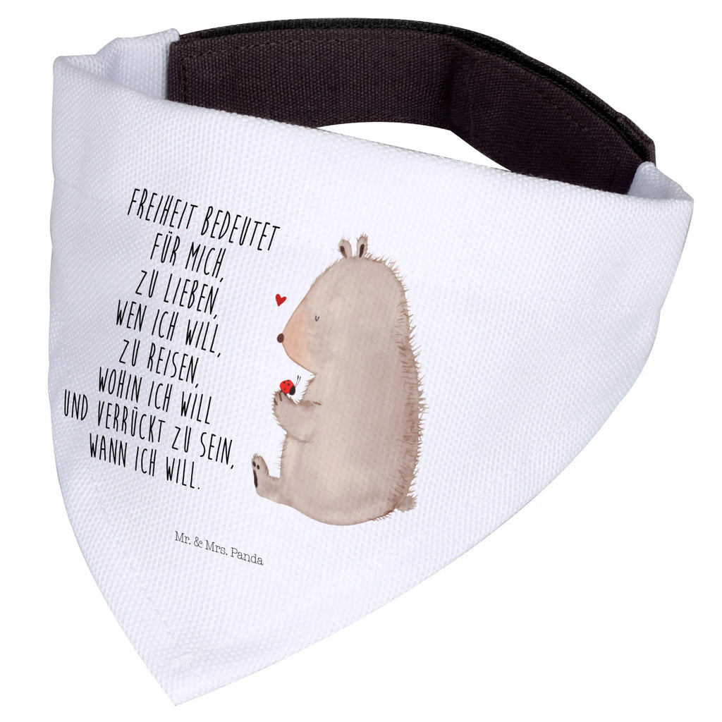 Hundehalstuch Bär Marienkäfer Hundehalstuch, Mittel, Halstuch, Tuch, Hunde, Mittelgroße Hunde, Bär, Teddybär, Teddy, Motivation, Das Leben Ist schön, Marienkäfer, Liebe, Freiheit