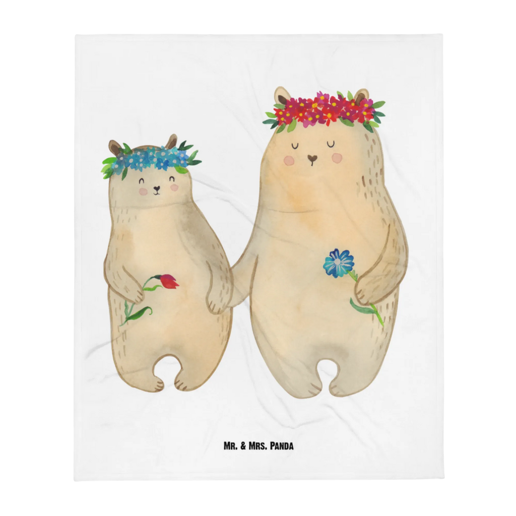 Baby blanket Bears with flower crown Family, Father's Day, Mother's Day, brother, sister, Mom, Dad, children, Bear, mommy, favorite person, favorite mommy, mom, daughter, family, best mommy, bears, role model, world best mommy, daughters, gift mommy. mother's day, child
