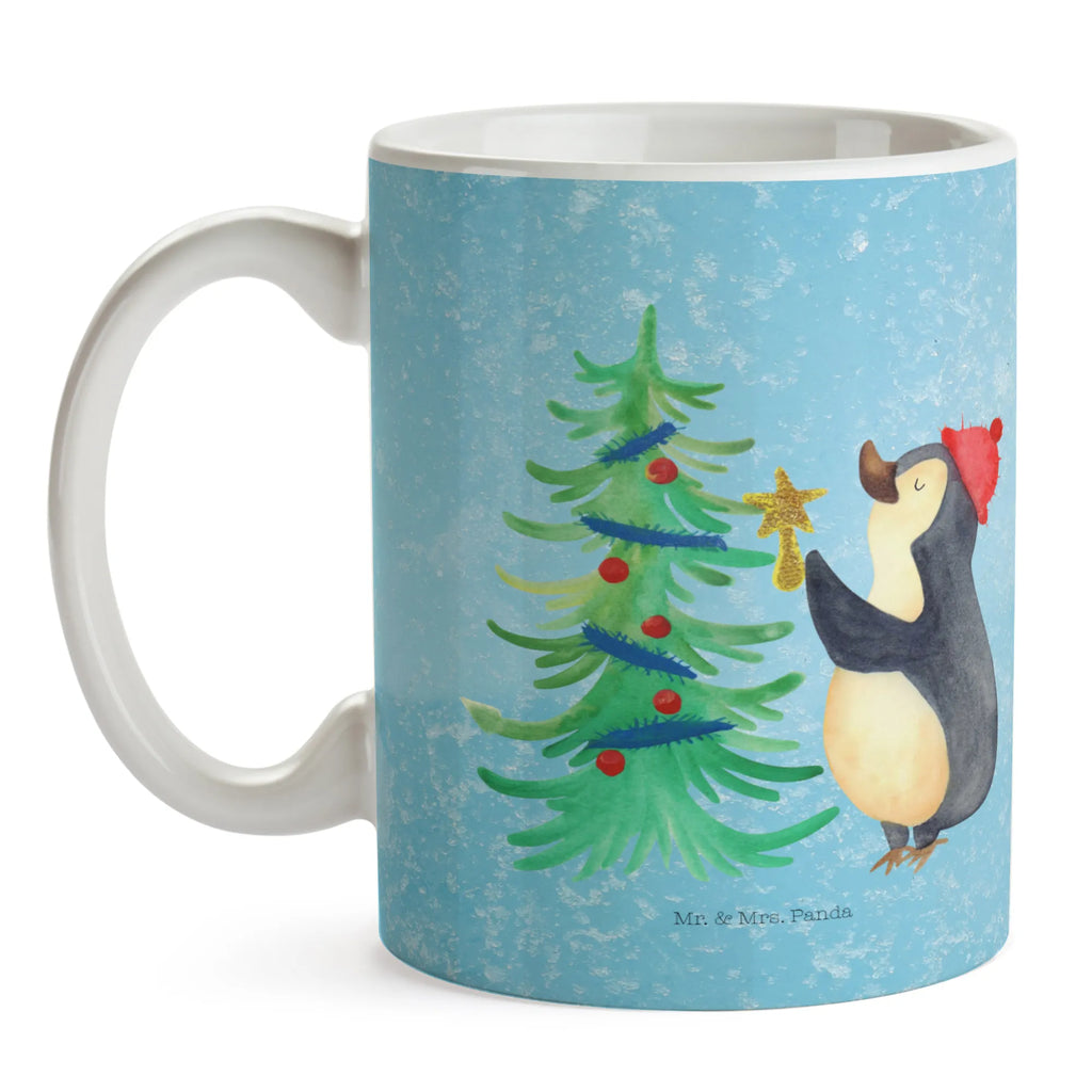 Tasse Pinguin Weihnachtsbaum Kaffeetasse, Geschenktasse, Bürotasse, Tasse, Teetasse, Tasse mit Motiven, Porzellantasse, Tasse mit Zitaten, Keramiktasse, Winter, Weihnachten, Weihnachtsdeko, Nikolaus, Advent, Heiligabend, Wintermotiv, Pinguin