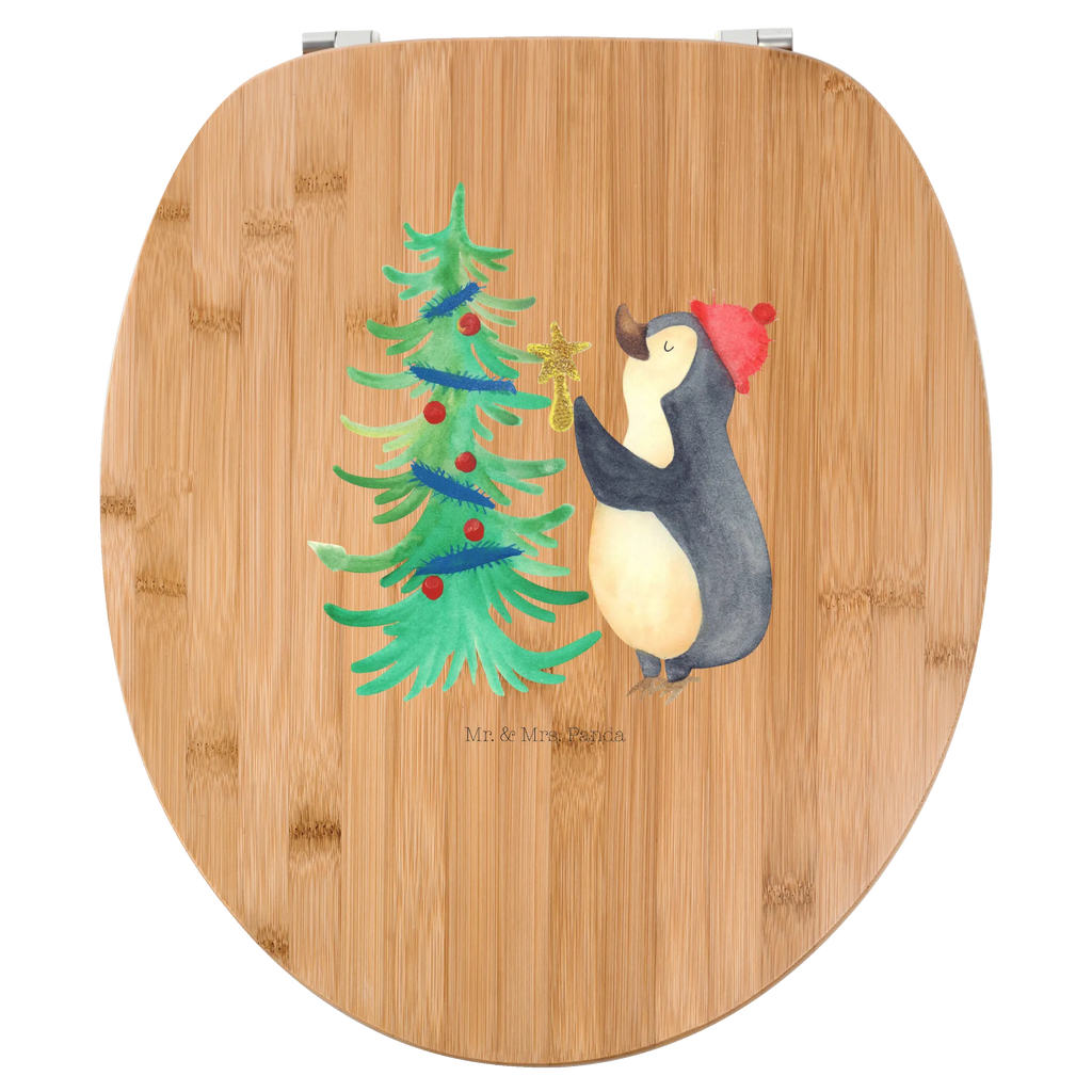 Motiv WC Sitz Pinguin Weihnachtsbaum Toilette, WC-Sitz, Toilettendeckel, Klodeckel, Klobrille, Winter, Weihnachten, Weihnachtsdeko, Nikolaus, Advent, Heiligabend, Wintermotiv, Pinguin