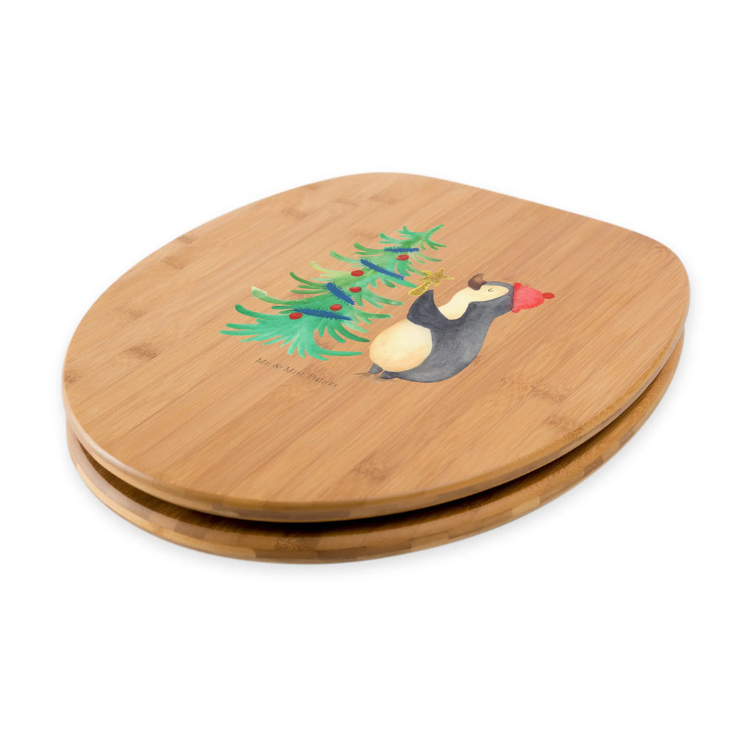 Motiv WC Sitz Pinguin Weihnachtsbaum Toilette, WC-Sitz, Toilettendeckel, Klodeckel, Klobrille, Winter, Weihnachten, Weihnachtsdeko, Nikolaus, Advent, Heiligabend, Wintermotiv, Pinguin