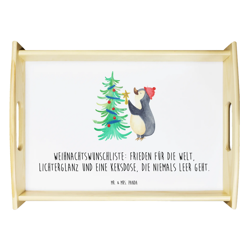 Serviertablett Pinguin Weihnachtsbaum Tablett, Frühstückstablett, Dekotablett, Küchentablett, Serviertablett, Holztablett, Winter, Weihnachten, Weihnachtsdeko, Nikolaus, Advent, Heiligabend, Wintermotiv, Pinguin