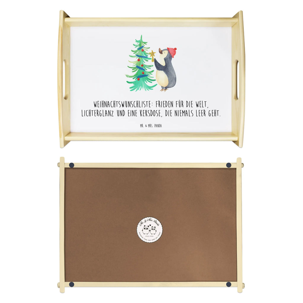 Serviertablett Pinguin Weihnachtsbaum Tablett, Frühstückstablett, Dekotablett, Küchentablett, Serviertablett, Holztablett, Winter, Weihnachten, Weihnachtsdeko, Nikolaus, Advent, Heiligabend, Wintermotiv, Pinguin