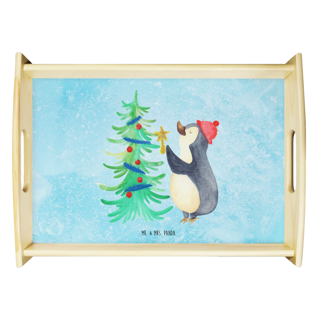 Serviertablett Pinguin Weihnachtsbaum Tablett, Frühstückstablett, Dekotablett, Küchentablett, Serviertablett, Holztablett, Winter, Weihnachten, Weihnachtsdeko, Nikolaus, Advent, Heiligabend, Wintermotiv, Pinguin
