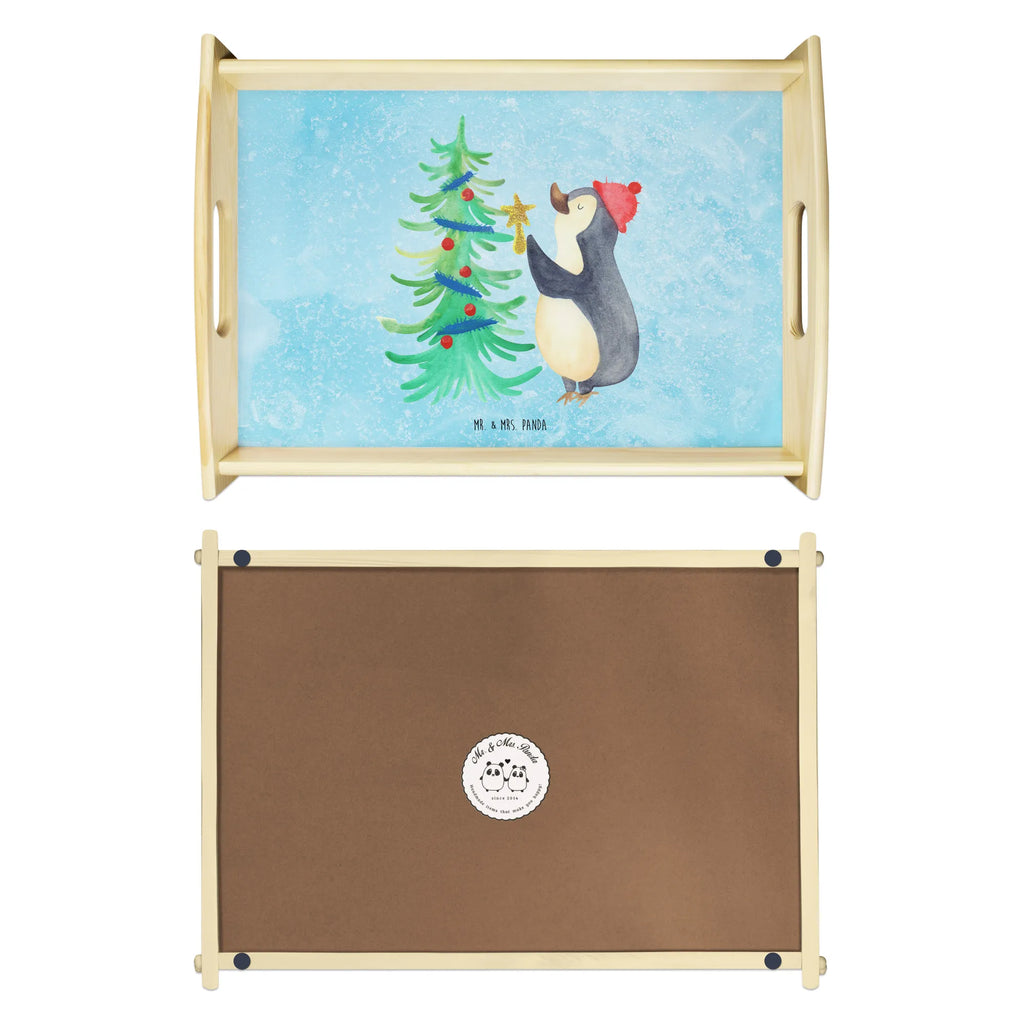 Serviertablett Pinguin Weihnachtsbaum Tablett, Frühstückstablett, Dekotablett, Küchentablett, Serviertablett, Holztablett, Winter, Weihnachten, Weihnachtsdeko, Nikolaus, Advent, Heiligabend, Wintermotiv, Pinguin