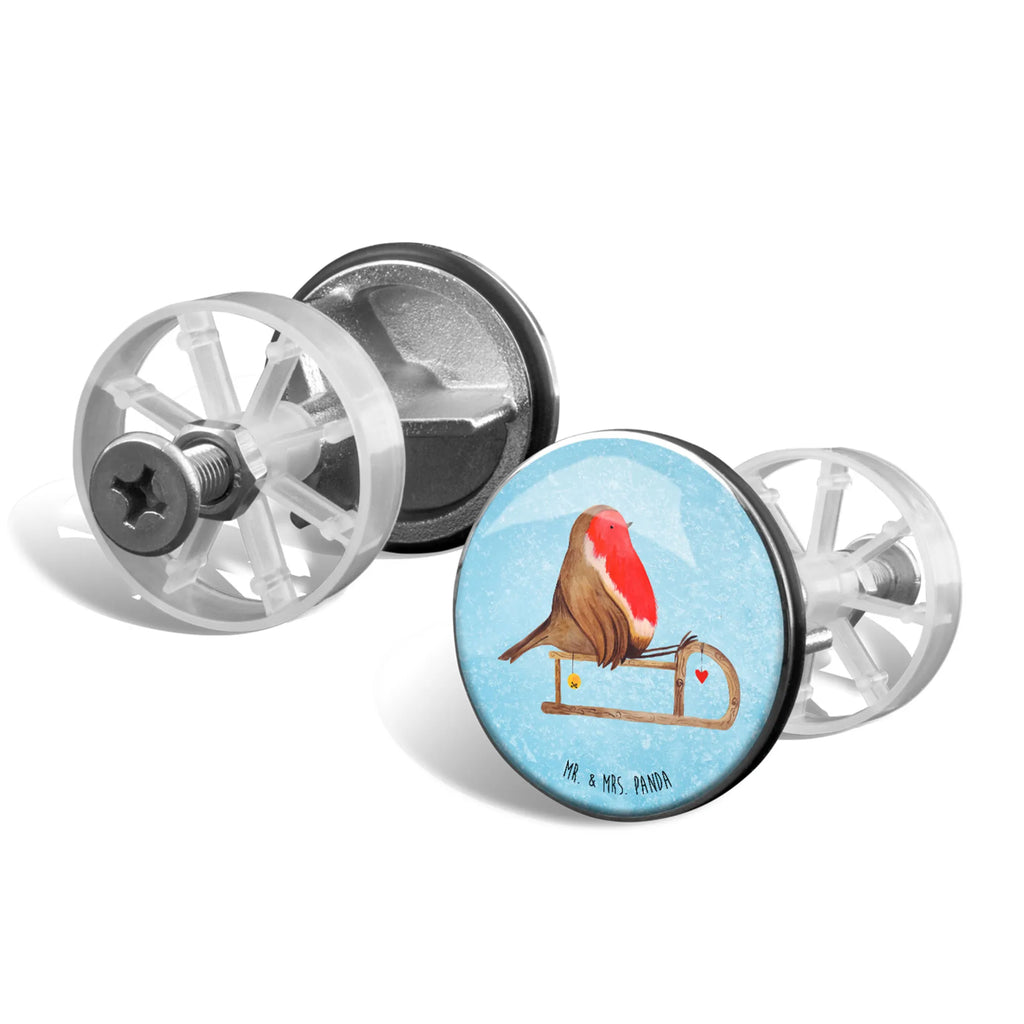 Sink plug robin Sleds Stöpsel, Waschbecken Stopfen, Ablaufgarnitur, Waschbecken, Abflussstöpsel, Winter, Weihnachten, Weihnachtsdeko, Nikolaus, Advent, Heiligabend, Wintermotiv, Vogel, Schlitten