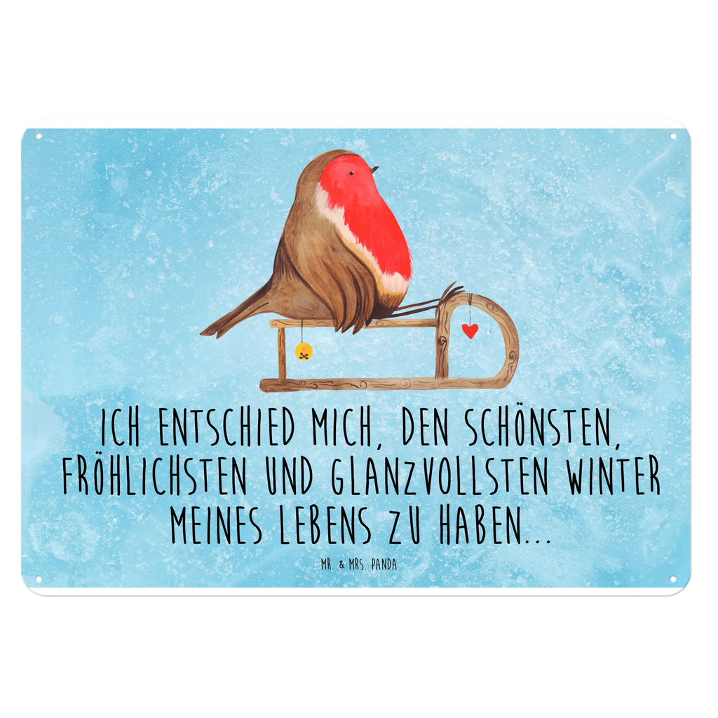 Blechschild Rotkehlchen Schlitten Blechschild, Blechschild Büro, Blechschild Groß, Wandschild Metall, Dekoschild Metall, Blechschild Für Frauen, Türschild Metall, Blechschild Für Männer, Blechschild Küche, Blechschild Zum Aufhängen, Heiligabend, Winter, Advent, Weihnachten, Nikolaus, Weihnachtsdeko, Wintermotiv, Schlitten, Vogel
