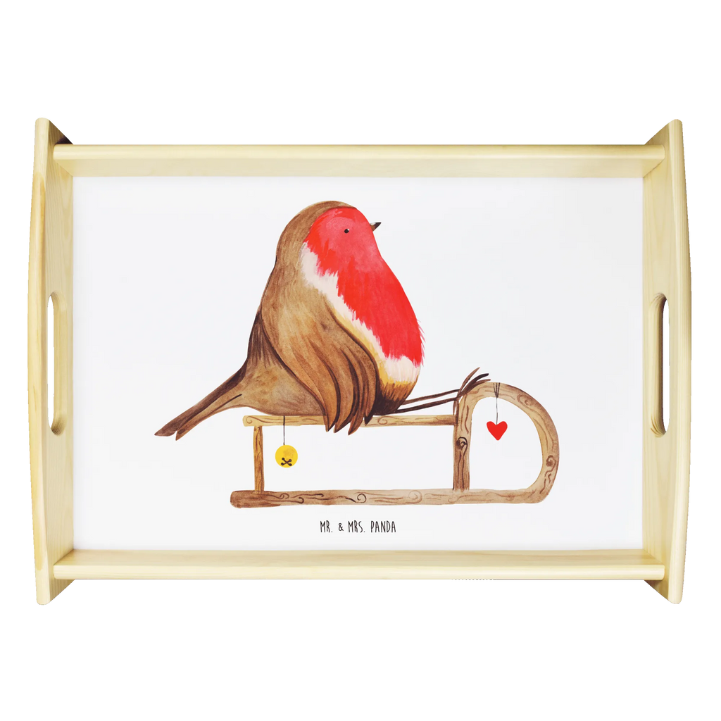 Serving tray robin Sleds tray, kitchen tray, breakfast tray, wooden tray, serving tray, Winter, Christmas, Christmas time, snow, bird, sleigh