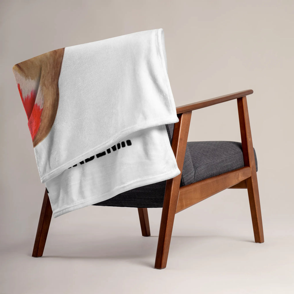 Kocyk dla niemowląt rudzik sanki Krabbeldecke, Babydecke, Babygeschenk, Babyecke Kuscheldecke, Geschenk Geburt, Winter, Weihnachten, Weihnachtsdeko, Nikolaus, Advent, Heiligabend, Wintermotiv, Vogel, Schlitten