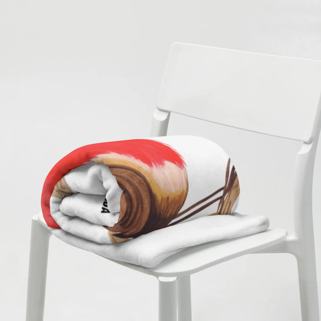 Kocyk dla niemowląt rudzik sanki Krabbeldecke, Babydecke, Babygeschenk, Babyecke Kuscheldecke, Geschenk Geburt, Winter, Weihnachten, Weihnachtsdeko, Nikolaus, Advent, Heiligabend, Wintermotiv, Vogel, Schlitten