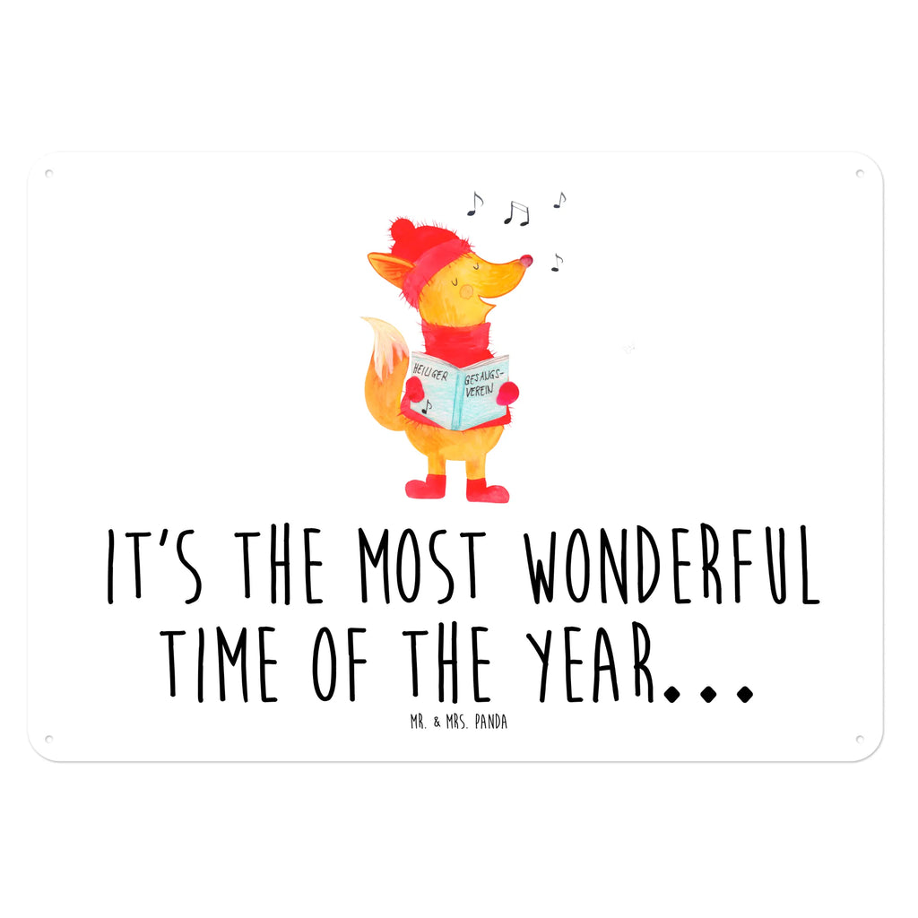 Blechschild Fuchs Sänger Dekoschild Metall, Blechschild Für Frauen, Blechschild Groß, Blechschild Küche, Blechschild, Wandschild Metall, Blechschild Für Männer, Blechschild Büro, Blechschild Zum Aufhängen, Türschild Metall, Heiligabend, Winter, Advent, Weihnachten, Nikolaus, Weihnachtsdeko, Wintermotiv, Sänger, Füchse, Geschenk Sänger, Weihnachtslieder, Singen, Fuchs