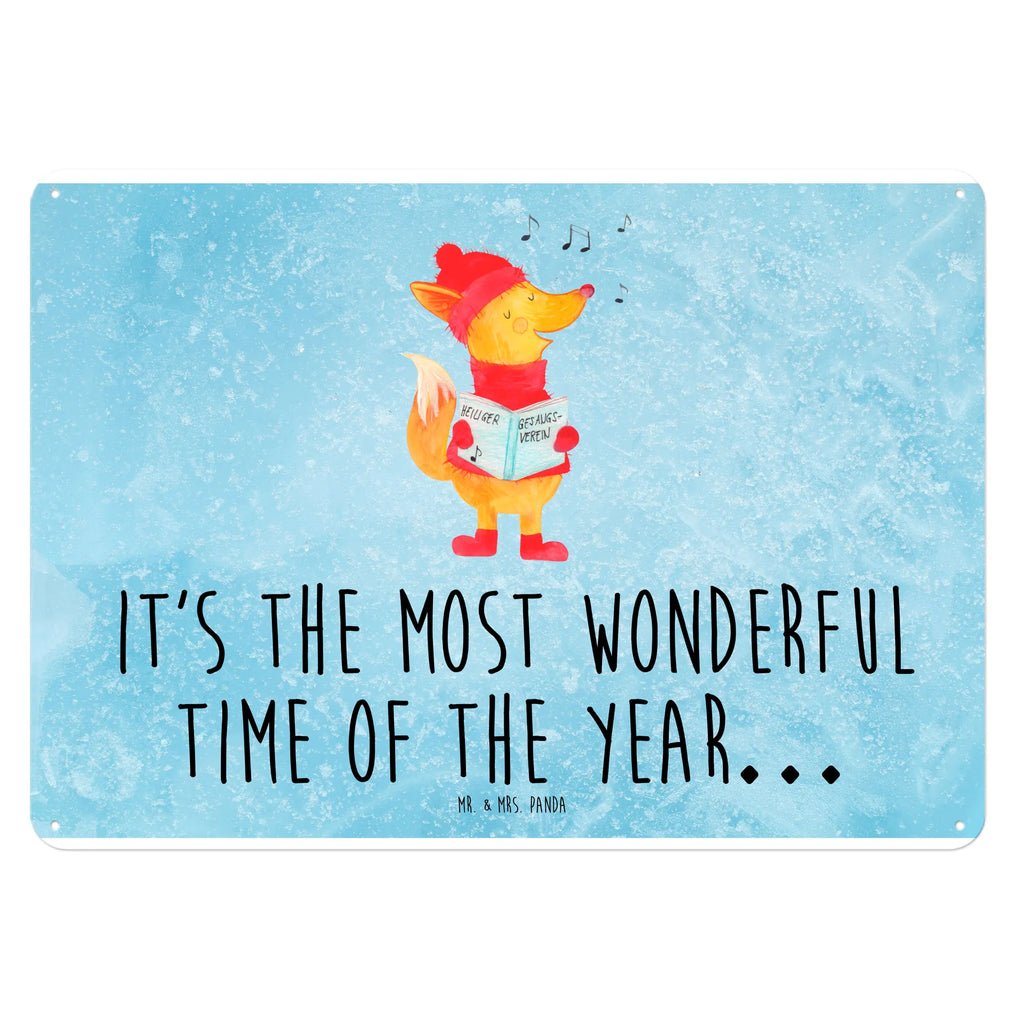 Blechschild Fuchs Sänger Dekoschild Metall, Blechschild Für Frauen, Blechschild Groß, Blechschild Küche, Blechschild, Wandschild Metall, Blechschild Für Männer, Blechschild Büro, Blechschild Zum Aufhängen, Türschild Metall, Heiligabend, Winter, Advent, Weihnachten, Nikolaus, Weihnachtsdeko, Wintermotiv, Sänger, Füchse, Geschenk Sänger, Weihnachtslieder, Singen, Fuchs