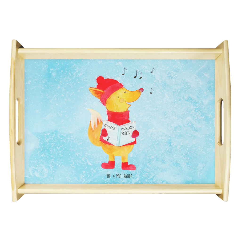 Serving tray Fox Singer serving tray, kitchen tray, wooden tray, tray, breakfast tray, Winter, Christmas, Christmas time, snow