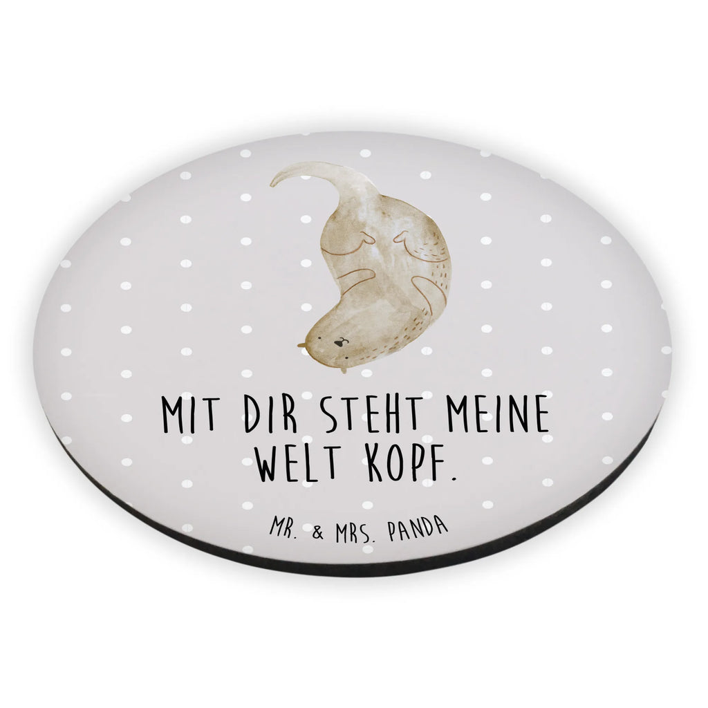 Rund Magnet Otter kopfüber Motivmagnete, Notiz Magnet, Pinnwandmagnet, Kühlschrank Dekoration, Kühlschrankmagnet, Souvenir Magnet, Whiteboard Magnet, Dekomagnet, Otter, Fischotter, Seeotter, Otter Seeotter See Otter